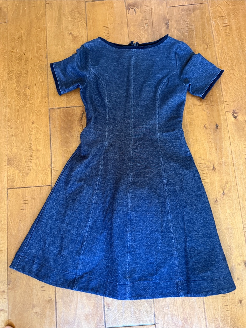 Banana Republic Dark Denim Blue Short Sleeve A-Line Dress